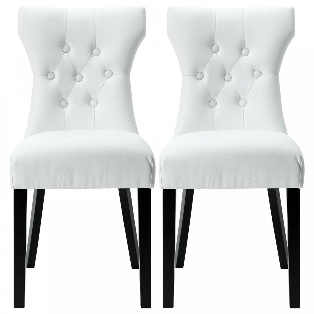 Silhouette Dining Chairs Set of 2, White