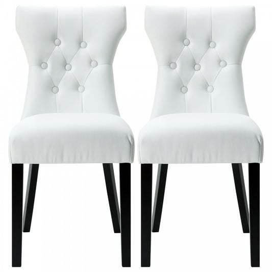 Silhouette Dining Chairs Set of 2, White
