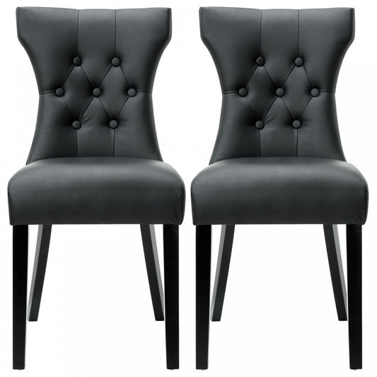 Silhouette Dining Chairs Set of 2, Black
