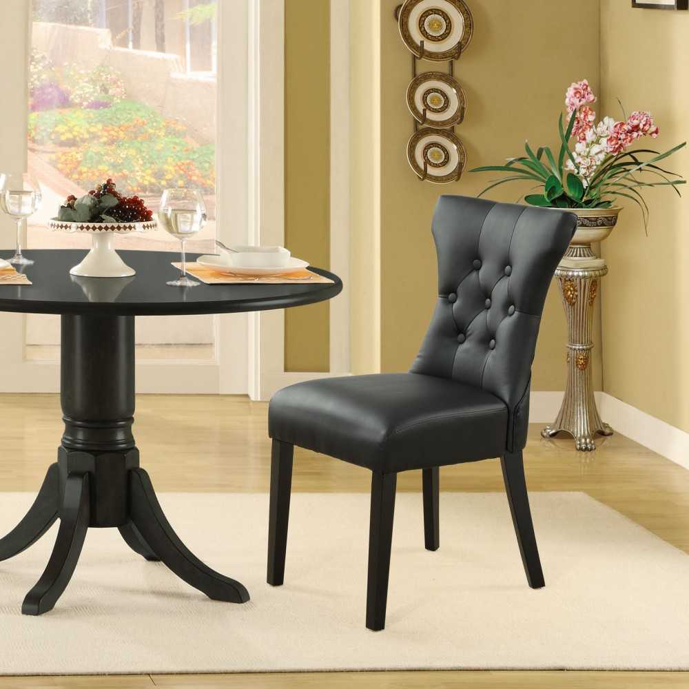 Silhouette Dining Chairs Set of 2, Black