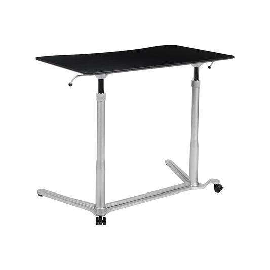 Sit-Down, Stand-Up Black Computer Ergonomic Desk with 37.375"W Top (Adjustable Range 29" - 40.75")