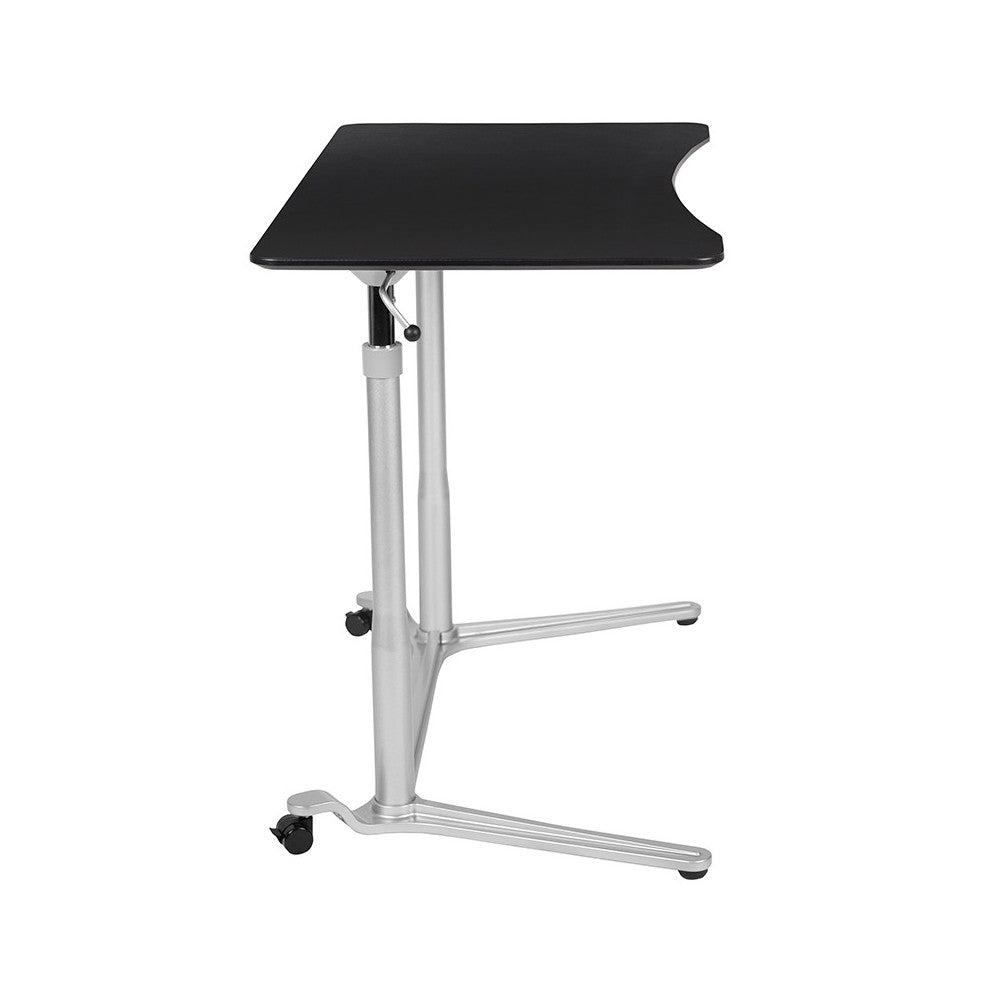 Sit-Down, Stand-Up Black Computer Ergonomic Desk with 37.375"W Top (Adjustable Range 29" - 40.75")