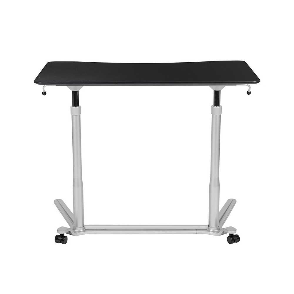 Sit-Down, Stand-Up Black Computer Ergonomic Desk with 37.375"W Top (Adjustable Range 29" - 40.75")