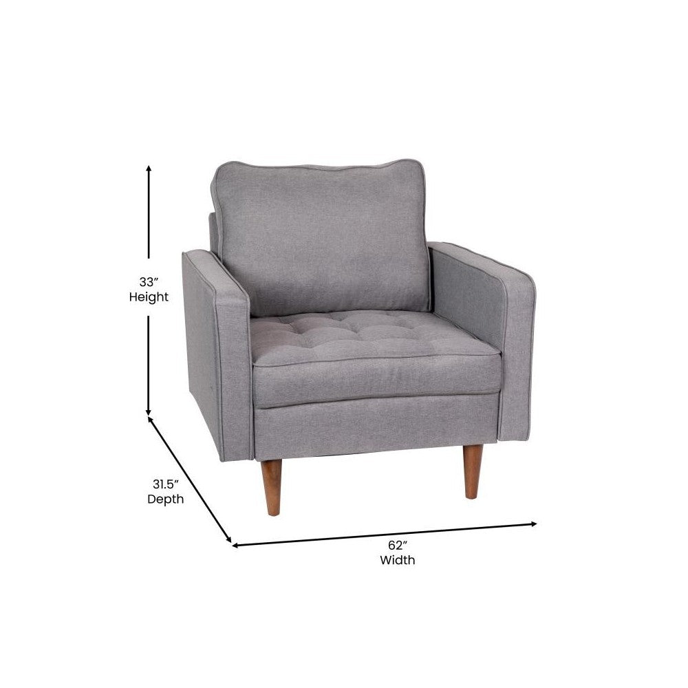 Slate Gray Upholstered Chair