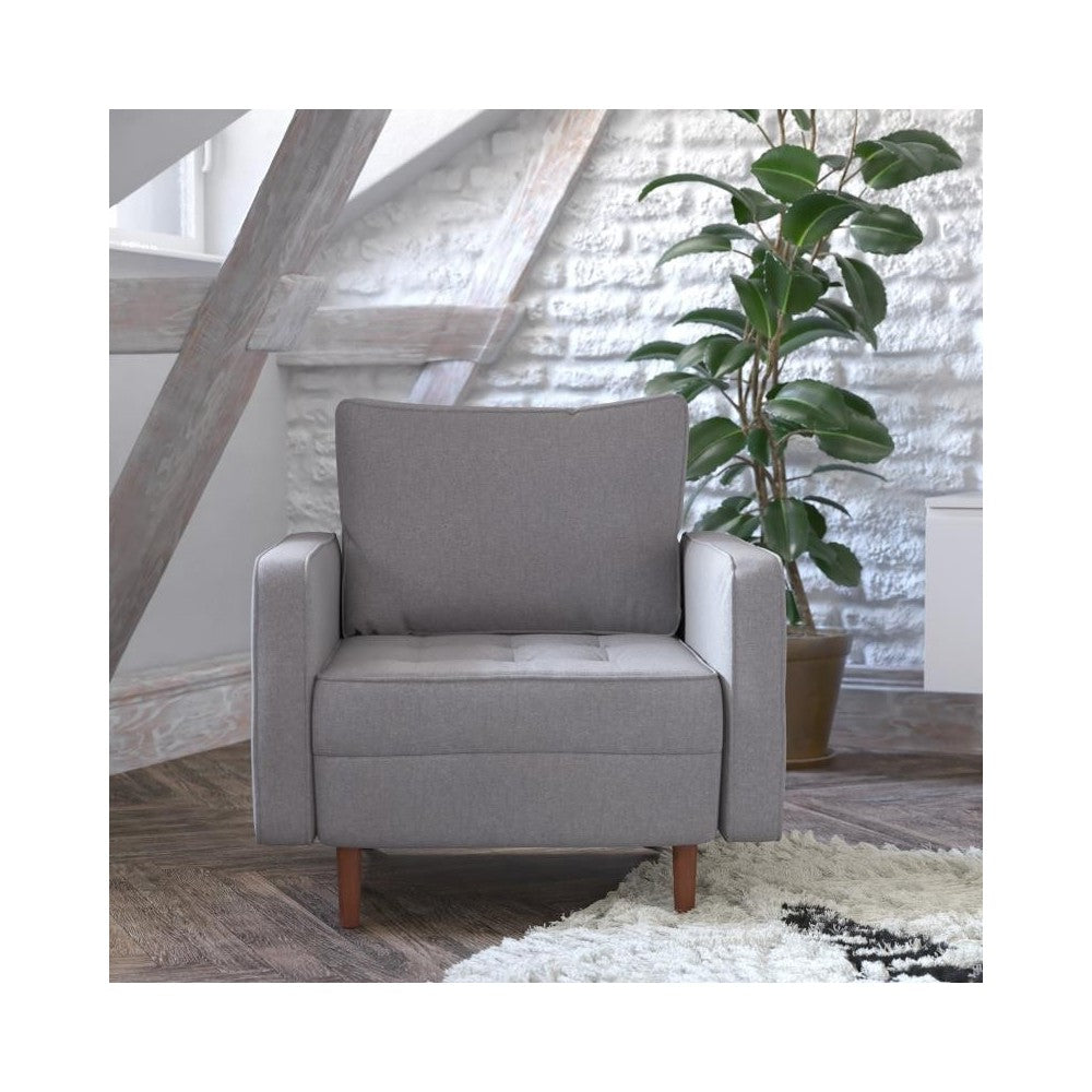 Slate Gray Upholstered Chair