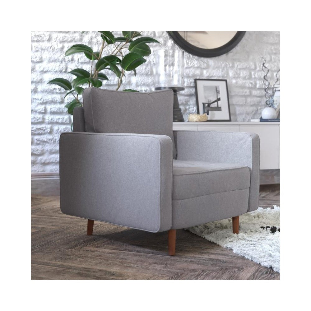 Slate Gray Upholstered Chair