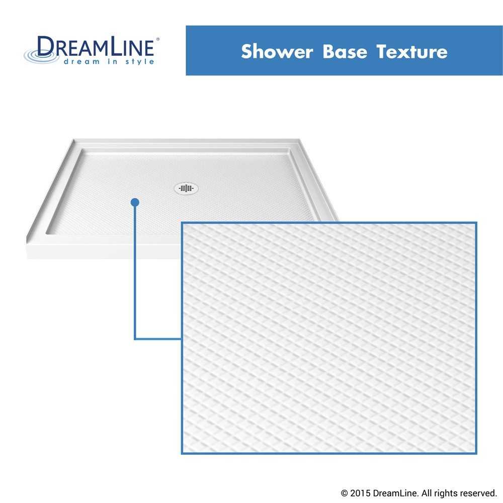 SlimLine 32 in. D x 32 in. W x 2 3/4 in. H Center Drain Single Threshold Shower Base in White