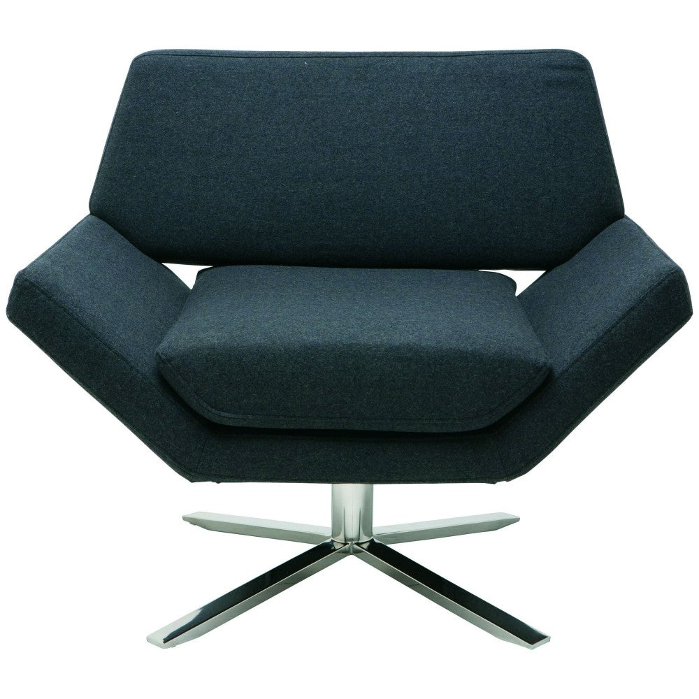 Sly Dark Gray Fabric Occasional Chair