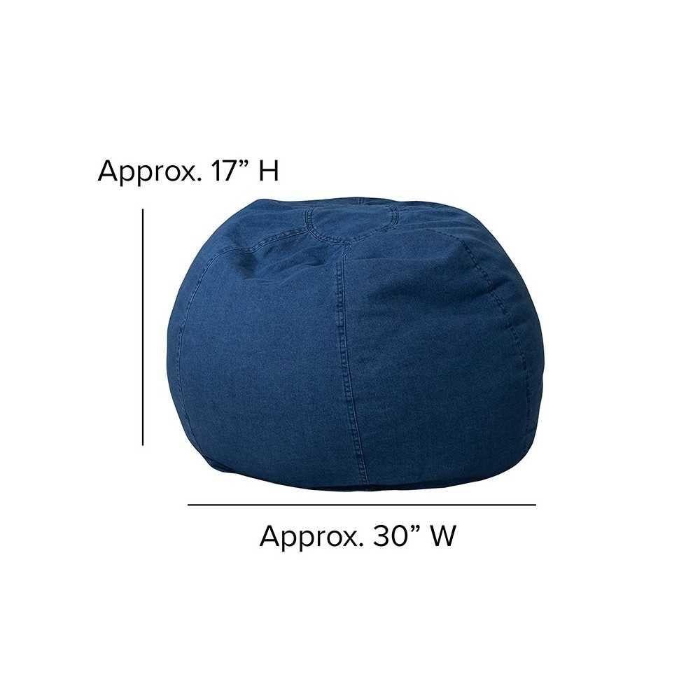 Small Denim Bean Bag Chair for Kids and Teens