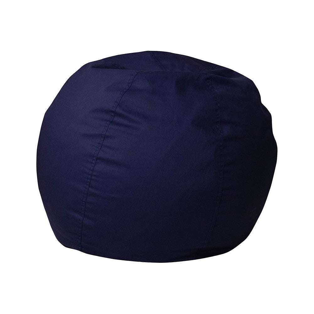 Small Solid Navy Blue Bean Bag Chair for Kids and Teens