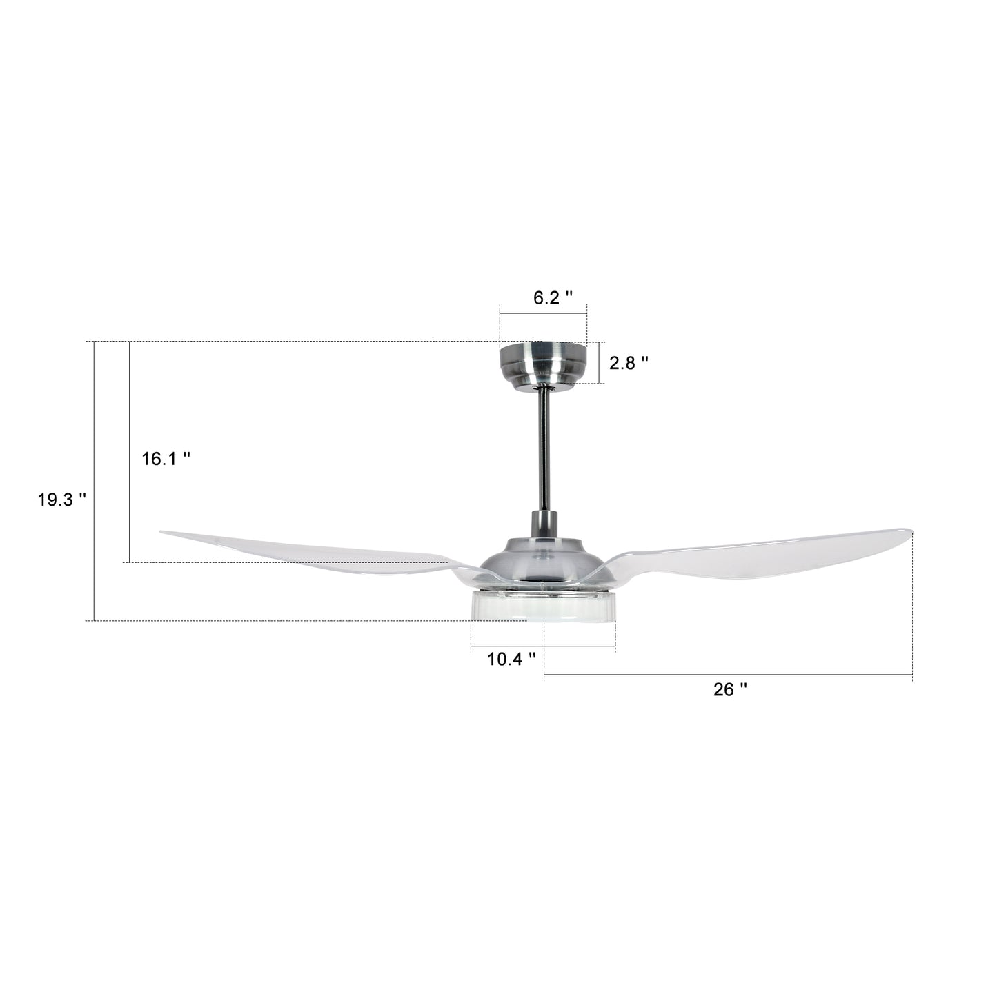 Fletcher 52-Inch Indoor/Outdoor Smart Ceiling Fan - Champagne
