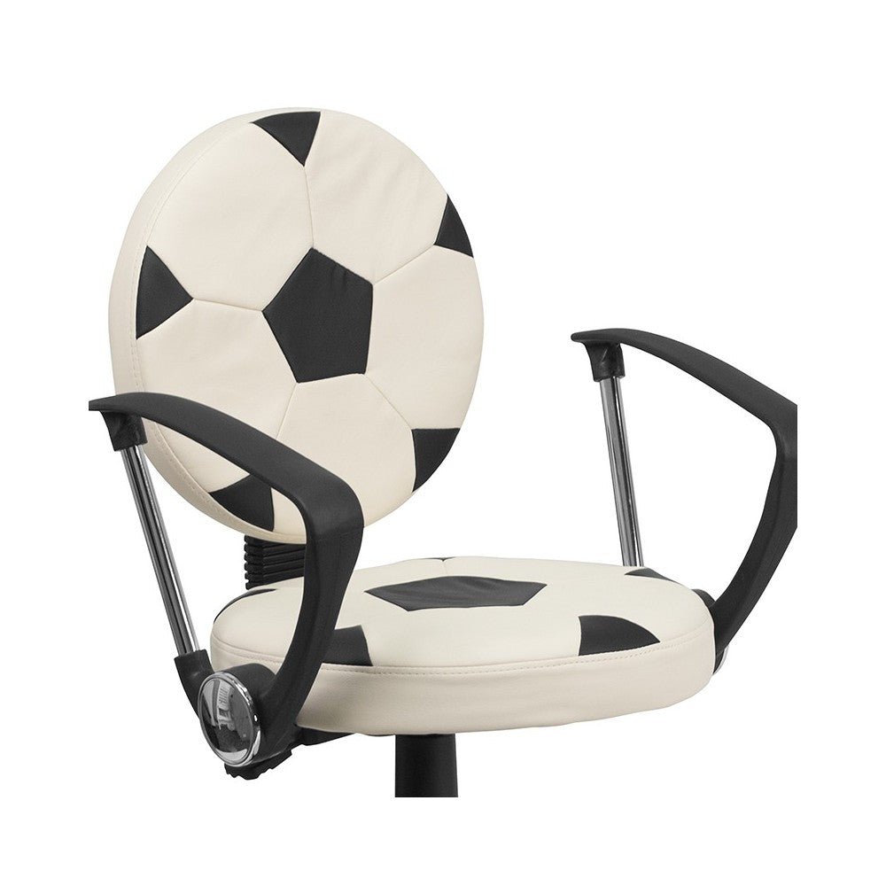 Soccer Swivel Task Office Chair with Arms