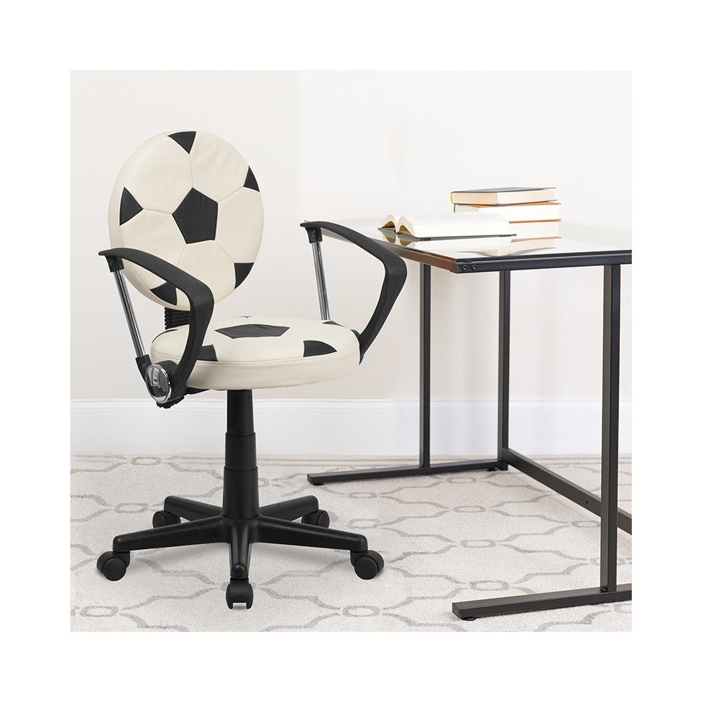 Soccer Swivel Task Office Chair with Arms