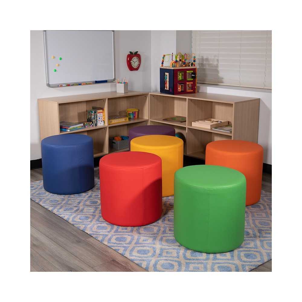 Soft Seating Collaborative Circle for Classrooms and Common Spaces - 18" Seat Height (Blue)