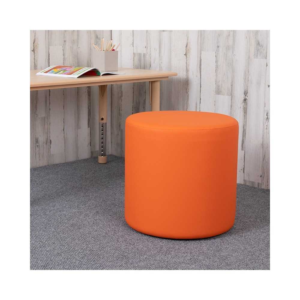 Soft Seating Collaborative Circle for Classrooms and Common Spaces - 18" Seat Height (Orange)