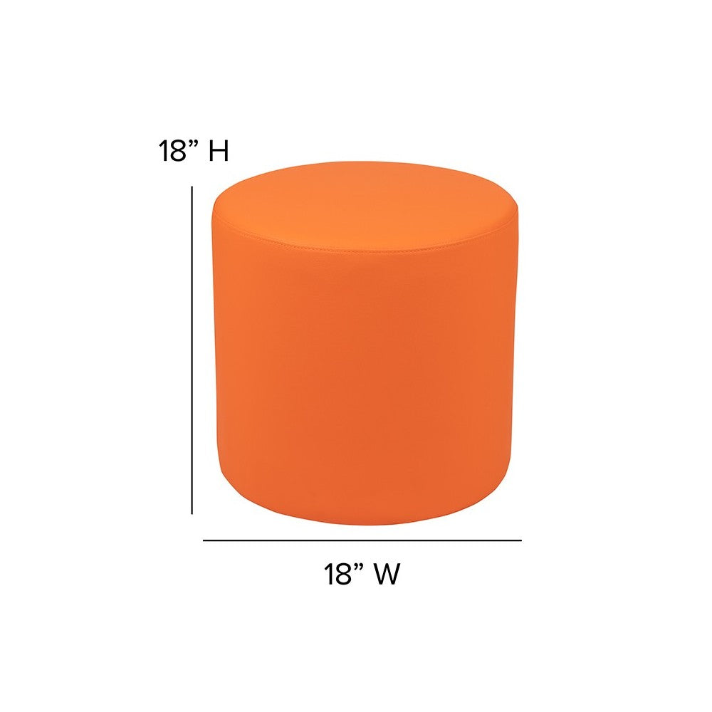 Soft Seating Collaborative Circle for Classrooms and Common Spaces - 18" Seat Height (Orange)