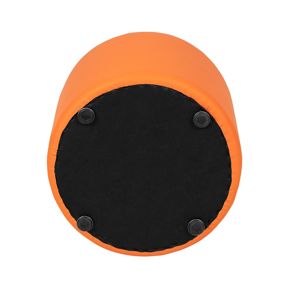 Soft Seating Collaborative Circle for Classrooms and Common Spaces - 18" Seat Height (Orange)