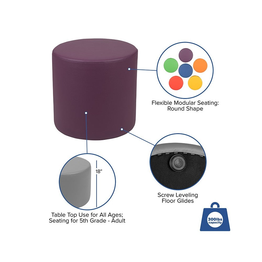 Soft Seating Collaborative Circle for Classrooms and Common Spaces - 18" Seat Height (Purple)