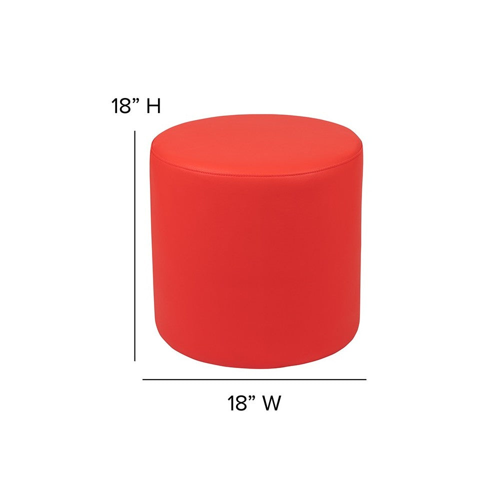 Soft Seating Collaborative Circle for Classrooms and Common Spaces - 18" Seat Height (Red)
