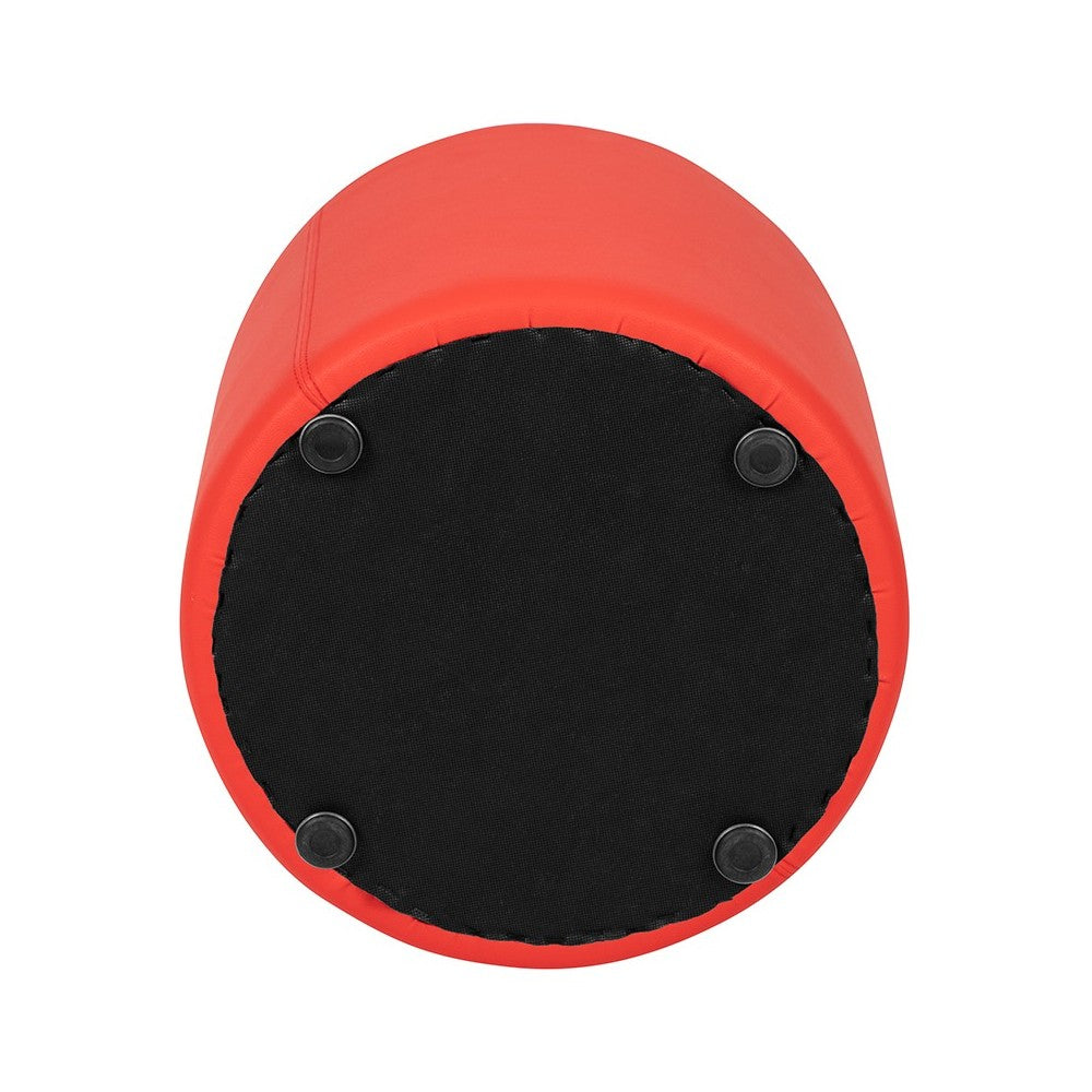 Soft Seating Collaborative Circle for Classrooms and Common Spaces - 18" Seat Height (Red)