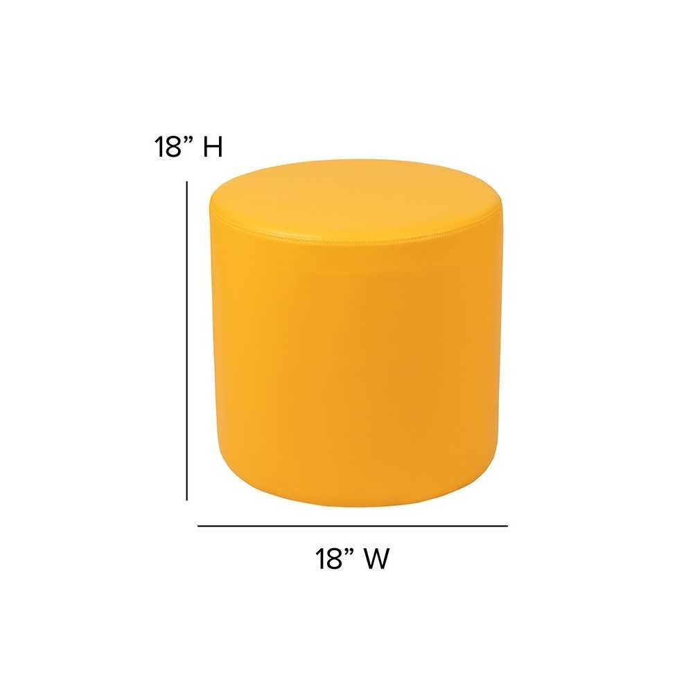 Soft Seating Collaborative Circle for Classrooms and Common Spaces - 18" Seat Height (Yellow)