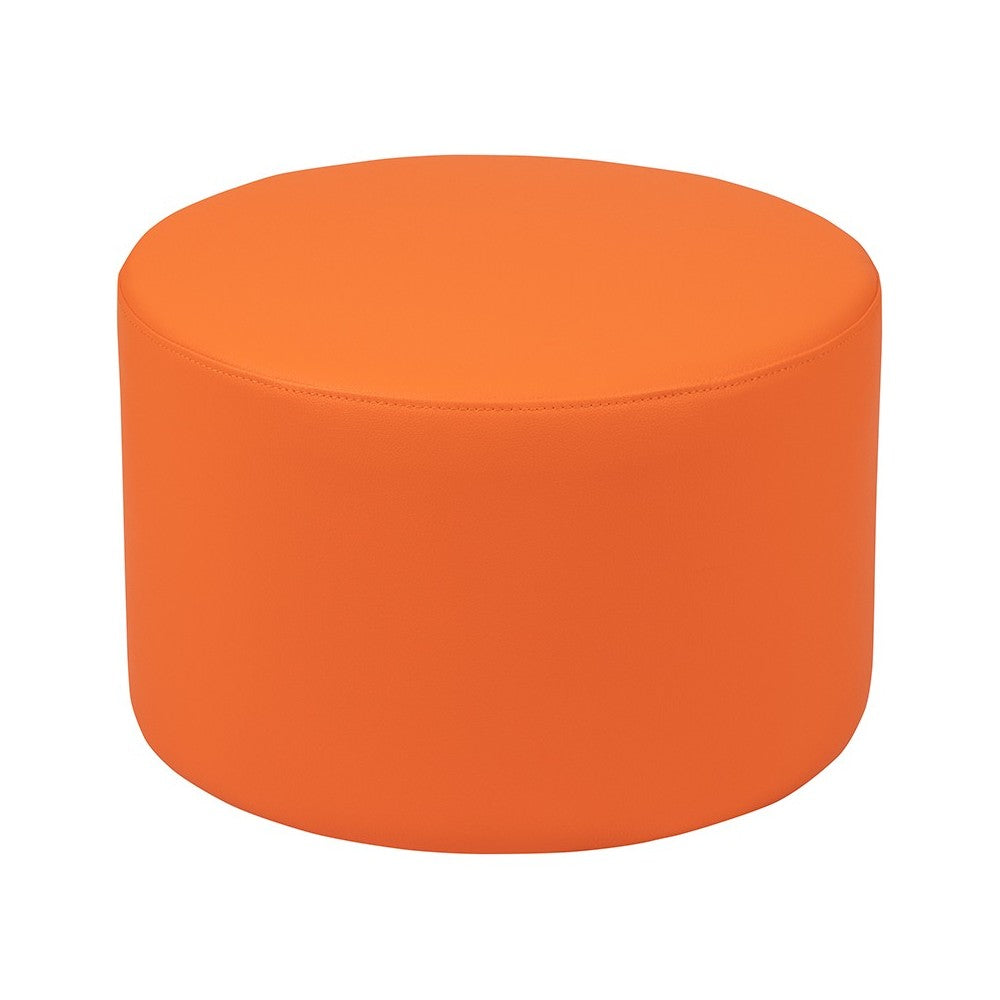 Soft Seating Collaborative Circle for Classrooms and Daycares - 12" Seat Height (Orange)
