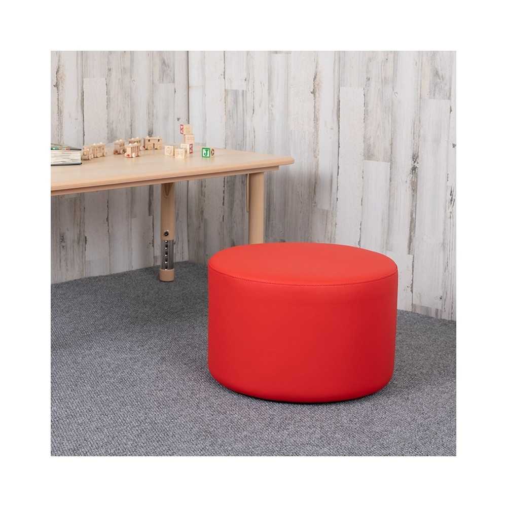 Soft Seating Collaborative Circle for Classrooms and Daycares - 12" Seat Height (Red)