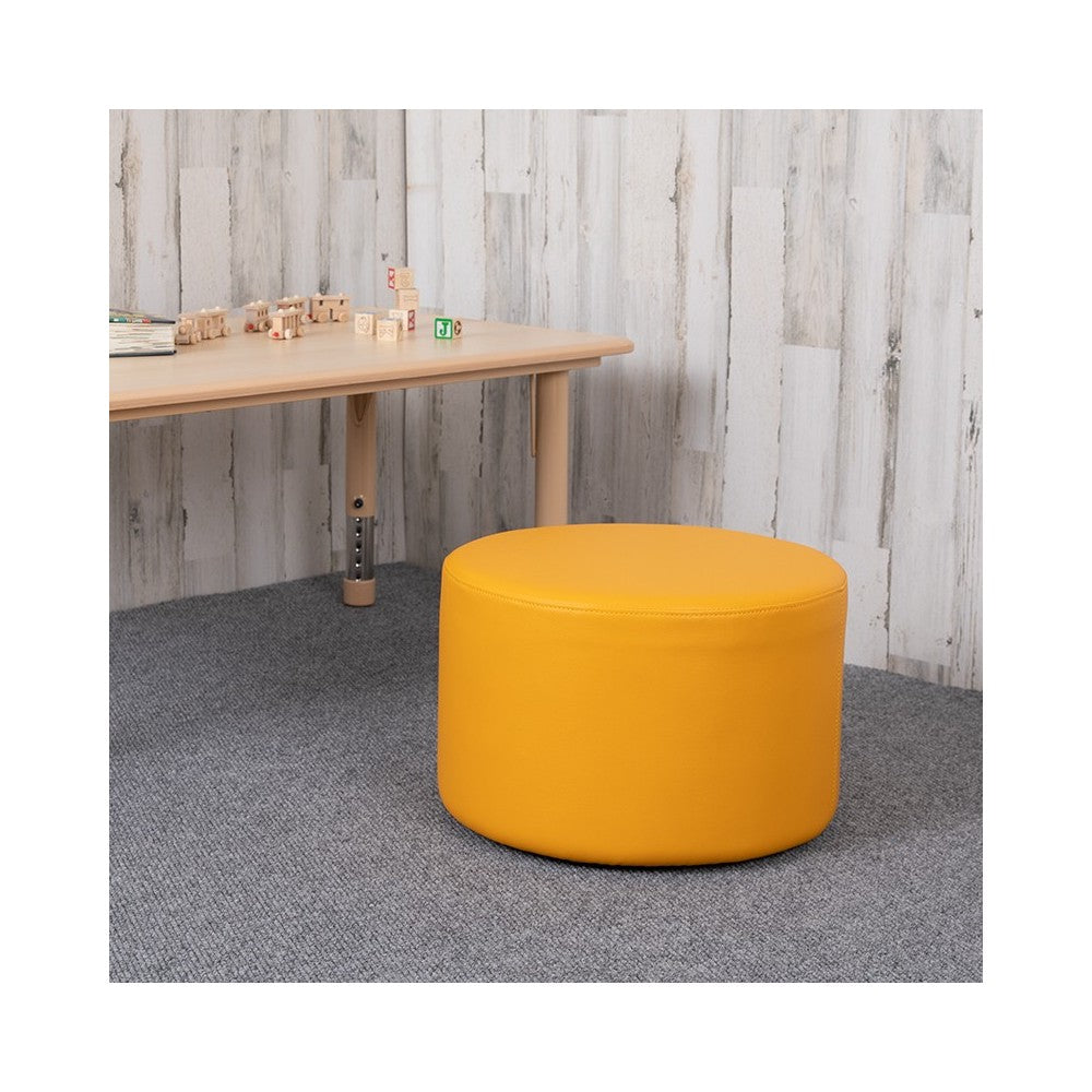 Soft Seating Collaborative Circle for Classrooms and Daycares - 12" Seat Height (Yellow)