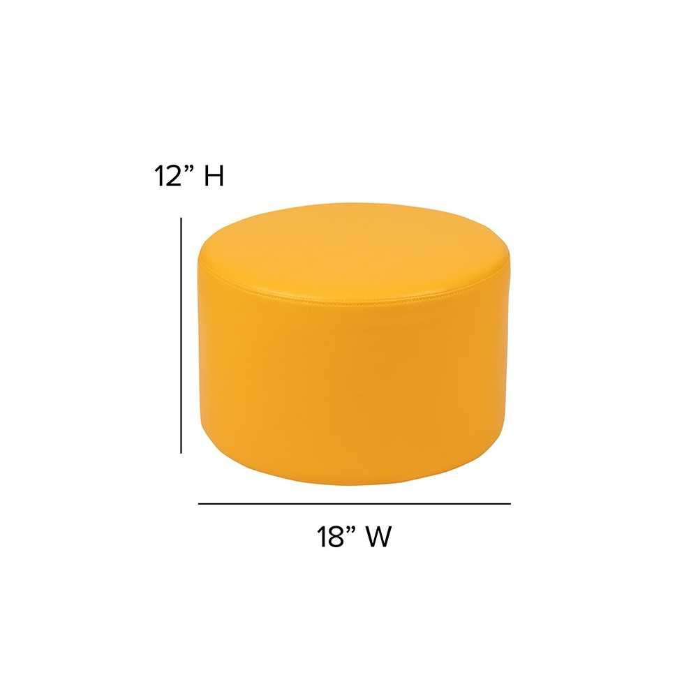 Soft Seating Collaborative Circle for Classrooms and Daycares - 12" Seat Height (Yellow)