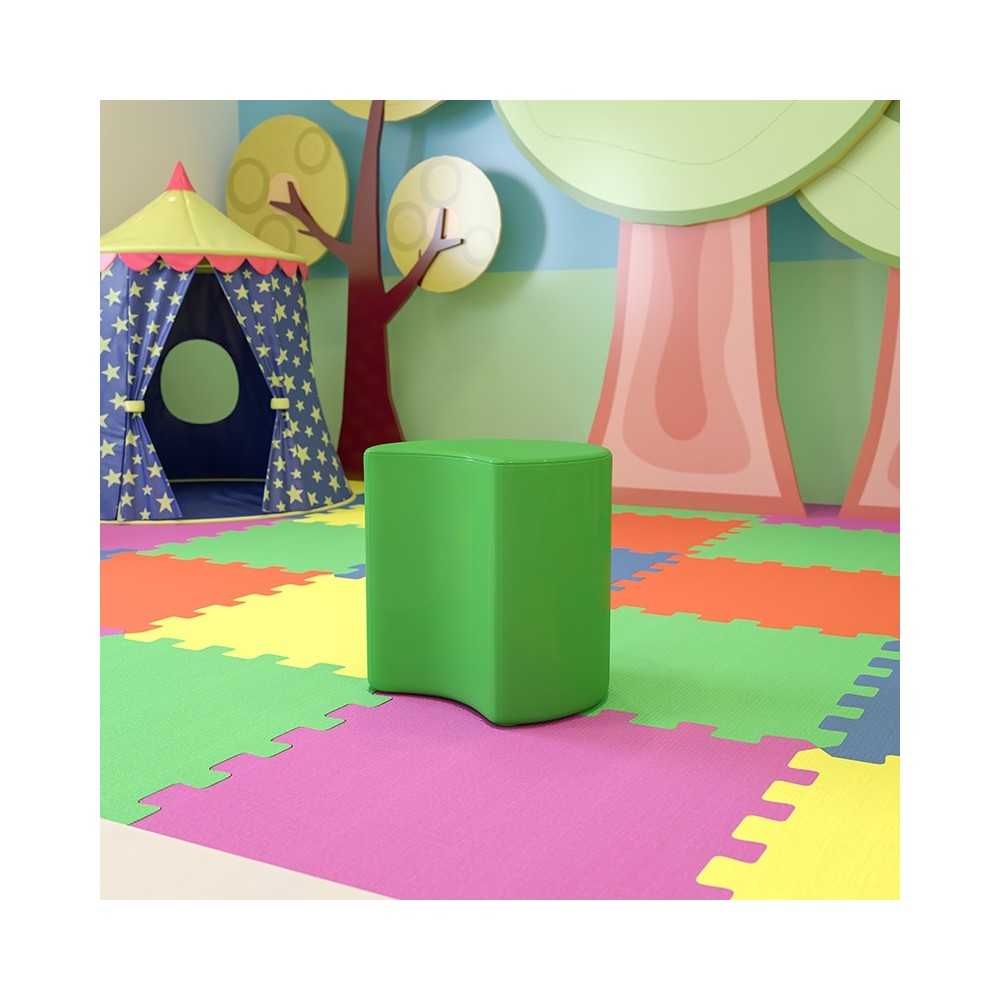 Soft Seating Collaborative Moon for Classrooms and Common Spaces - 18" Seat Height (Green)