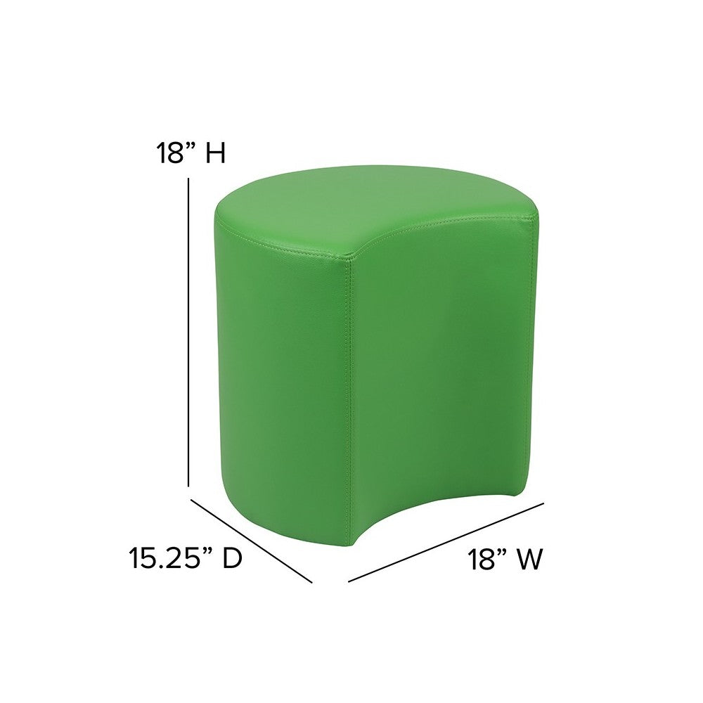 Soft Seating Collaborative Moon for Classrooms and Common Spaces - 18" Seat Height (Green)