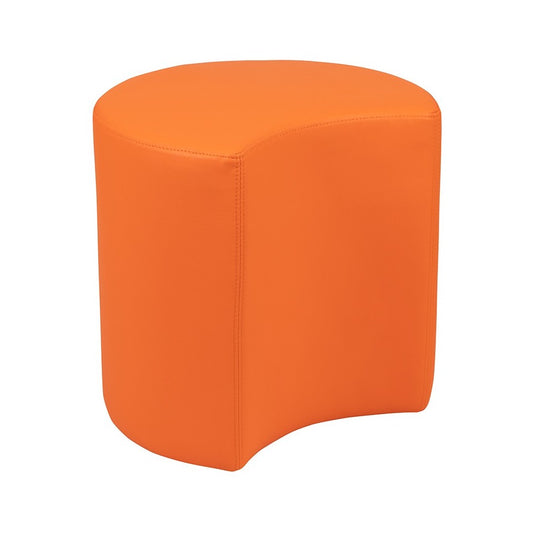 Soft Seating Collaborative Moon for Classrooms and Common Spaces - 18" Seat Height (Orange)