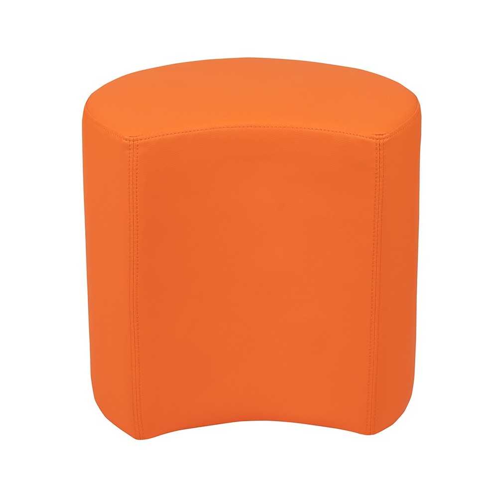 Soft Seating Collaborative Moon for Classrooms and Common Spaces - 18" Seat Height (Orange)