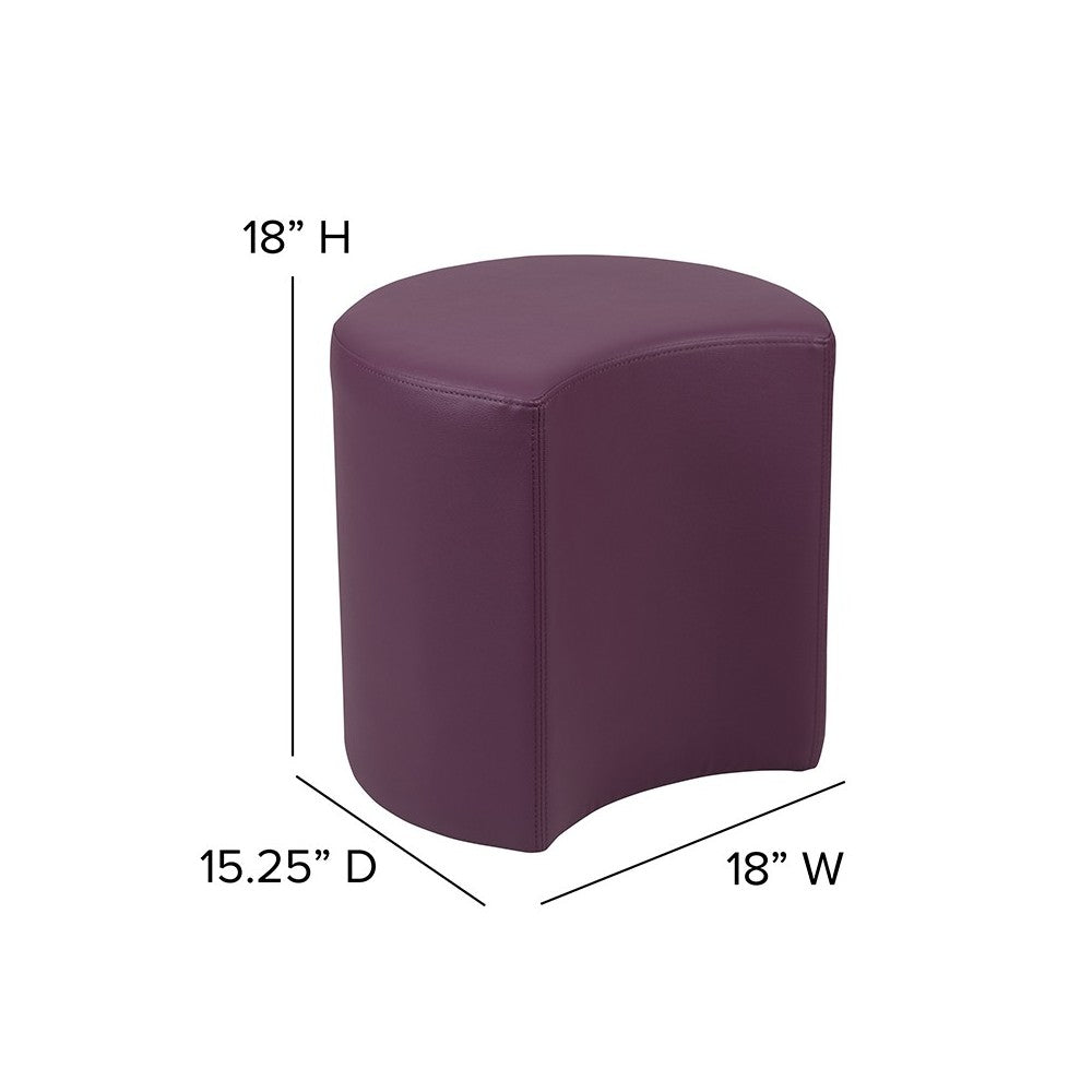 Soft Seating Collaborative Moon for Classrooms and Common Spaces - 18" Seat Height (Purple)