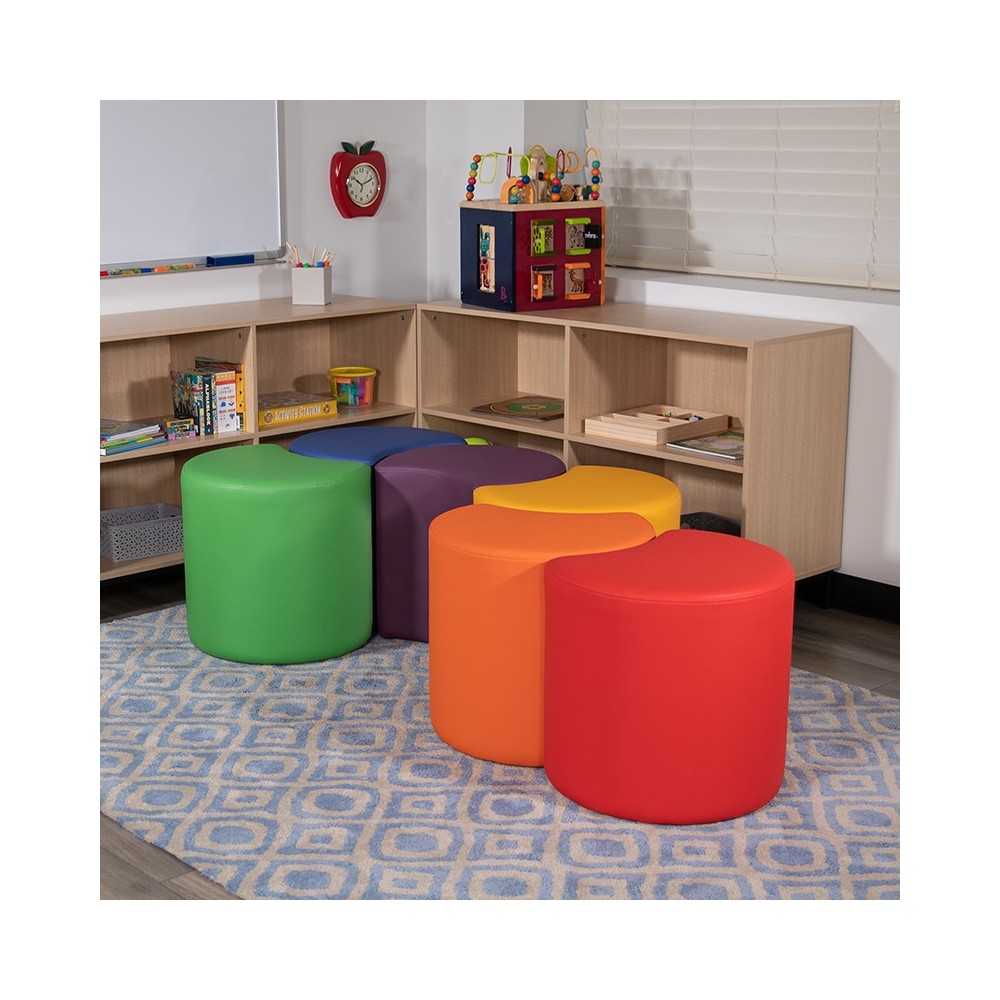 Soft Seating Collaborative Moon for Classrooms and Common Spaces - 18" Seat Height (Purple)