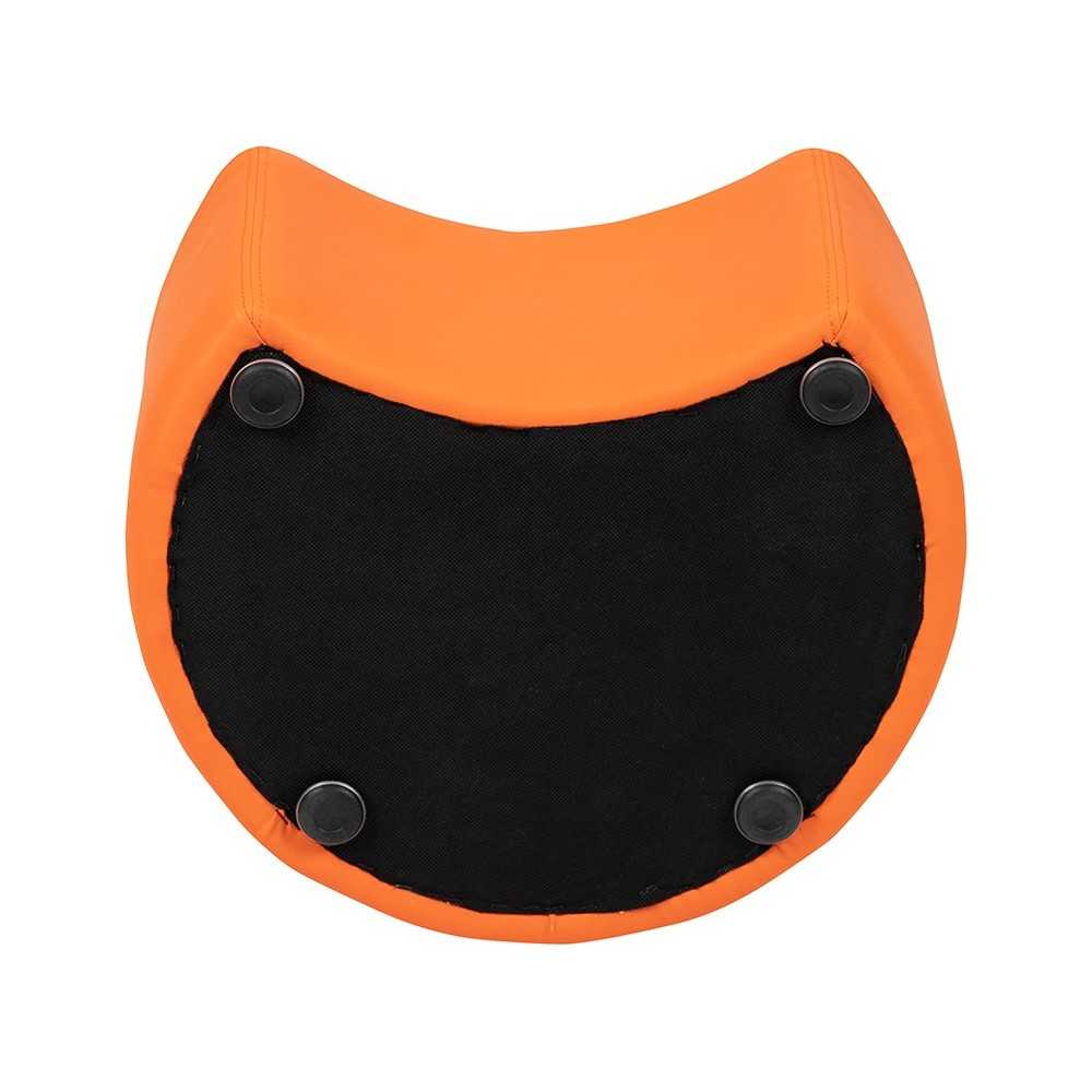 Soft Seating Collaborative Moon for Classrooms and Daycares - 12" Seat Height (Orange)