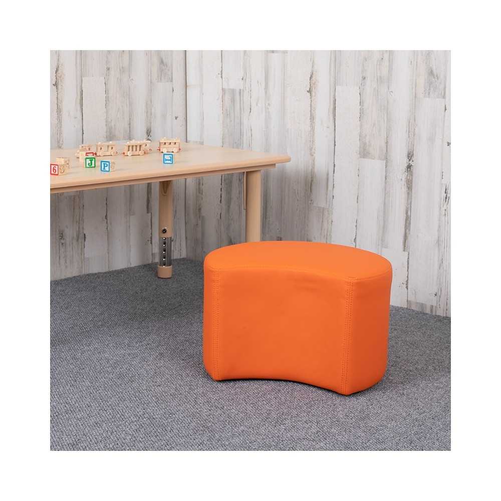 Soft Seating Collaborative Moon for Classrooms and Daycares - 12" Seat Height (Orange)
