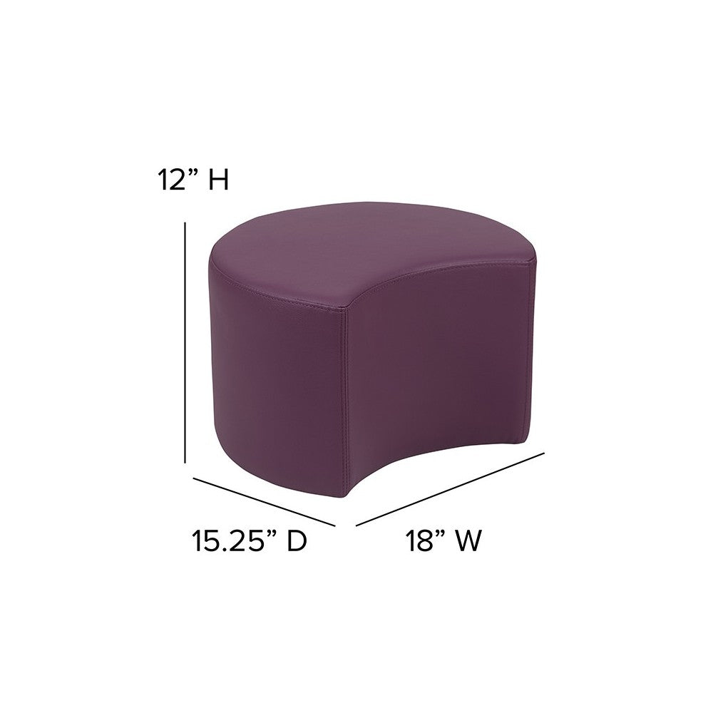 Soft Seating Collaborative Moon for Classrooms and Daycares - 12" Seat Height (Purple)