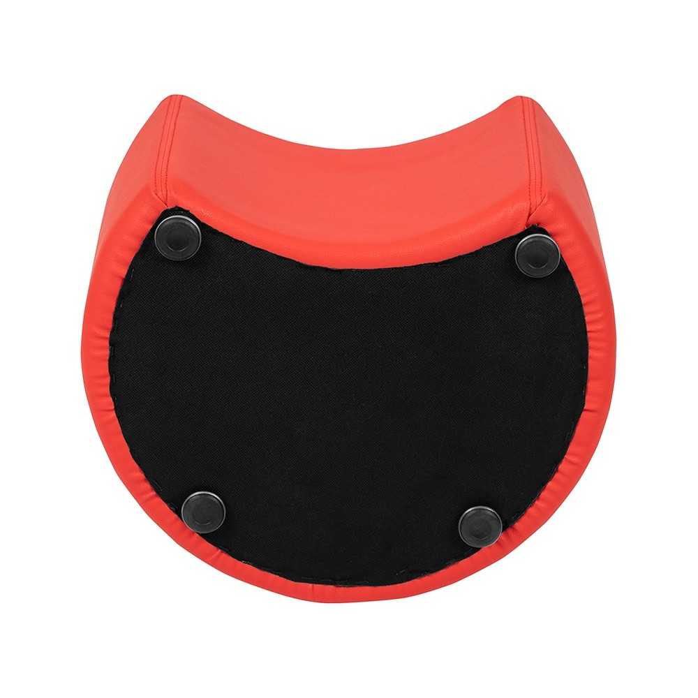 Soft Seating Collaborative Moon for Classrooms and Daycares - 12" Seat Height (Red)