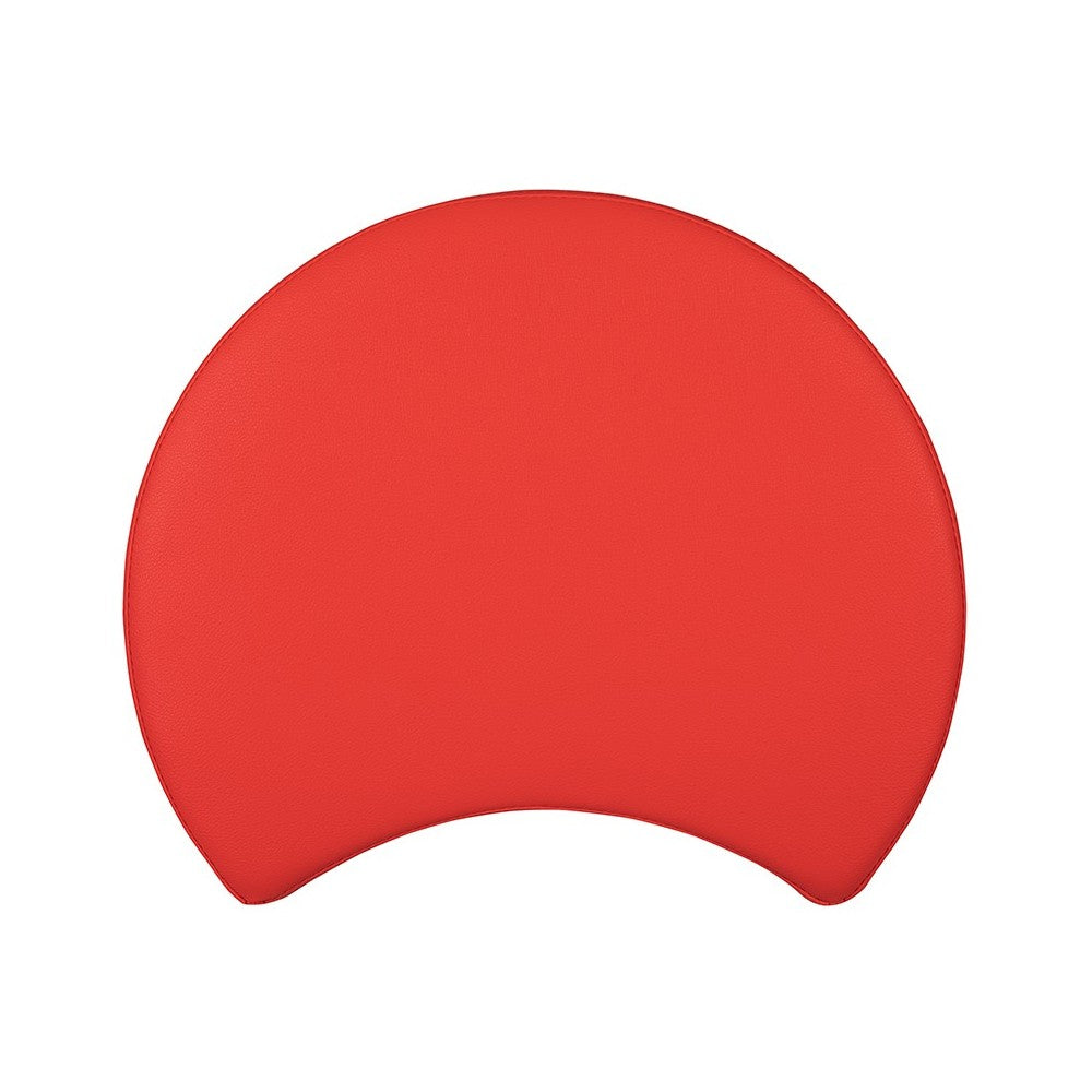 Soft Seating Collaborative Moon for Classrooms and Daycares - 12" Seat Height (Red)