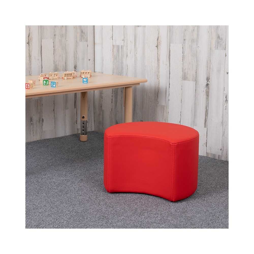Soft Seating Collaborative Moon for Classrooms and Daycares - 12" Seat Height (Red)