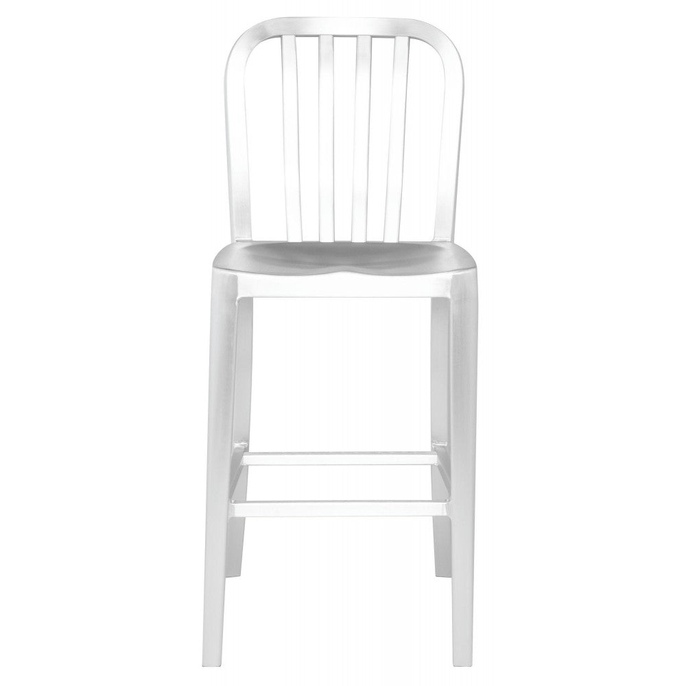 Soho Silver Metal Counter Stool