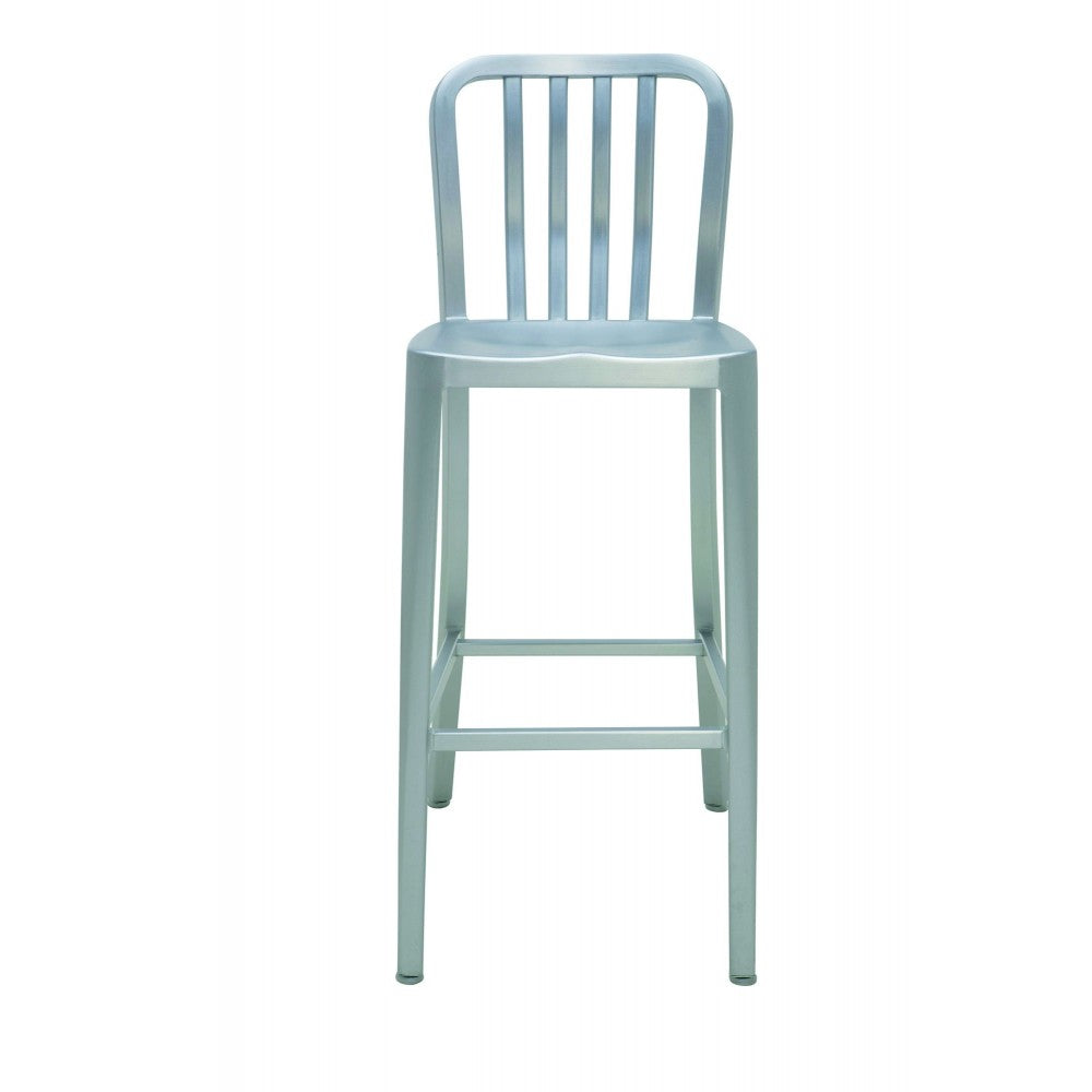 Soho Silver Metal Counter Stool