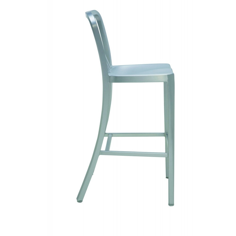 Soho Silver Metal Counter Stool