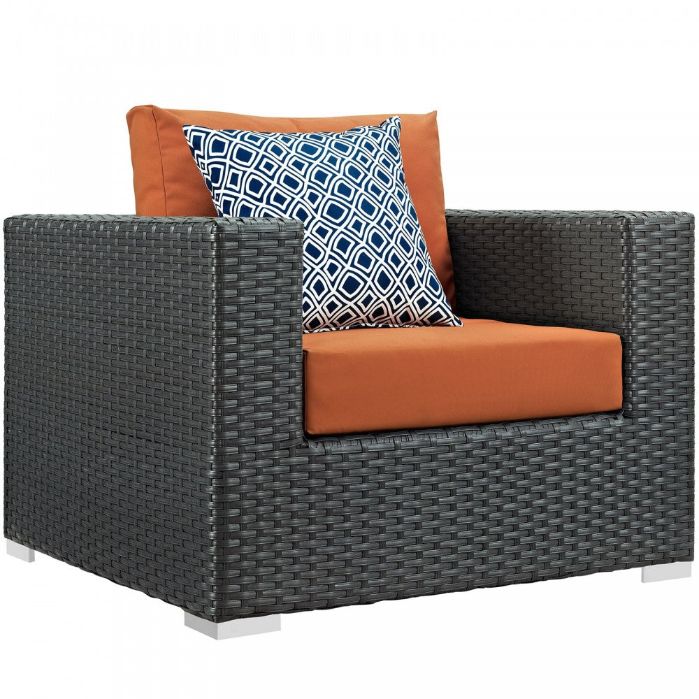 Sojourn 10 Piece Outdoor Patio Sunbrella Sectional Set, Canvas Tuscan, EEI-2383-CHC-TUS-SET