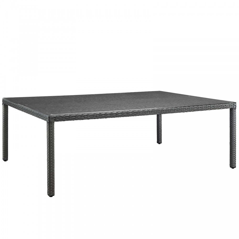 Sojourn 11 Piece Outdoor Patio Sunbrella Dining Set, Canvas Gray