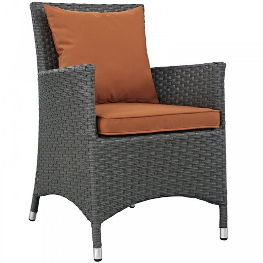 Sojourn Dining Outdoor Patio Sunbrella Armchair, Canvas Tuscan