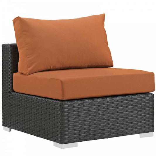 Sojourn Outdoor Patio Fabric Sunbrella Armless, Canvas Tuscan