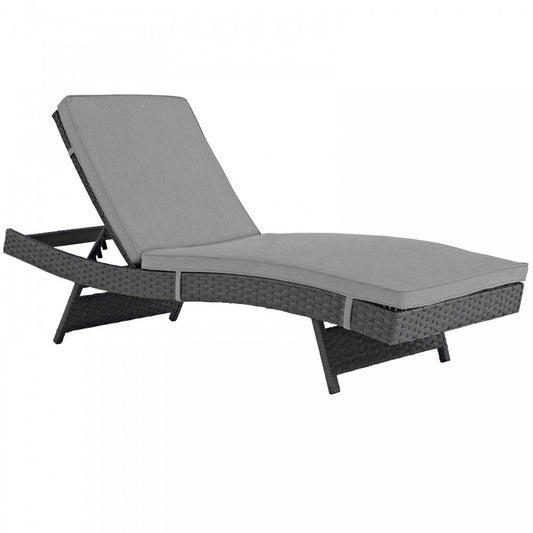 Sojourn Outdoor Patio Sunbrella Chaise, Canvas Gray