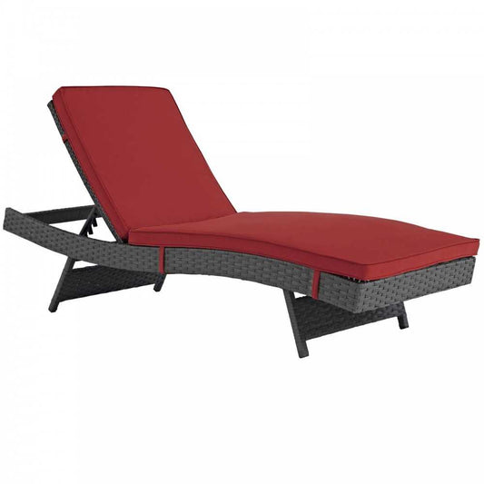 Sojourn Outdoor Patio Sunbrella Chaise, Canvas Red